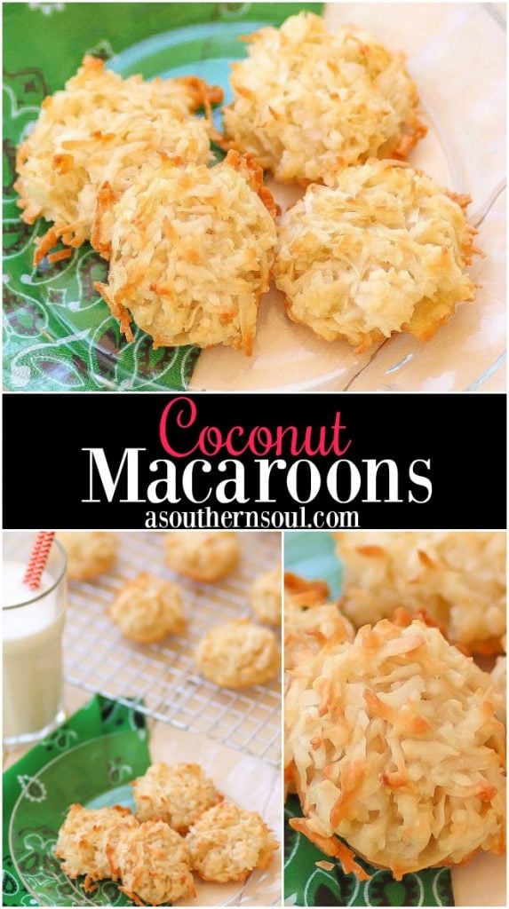 Coconut macaroons made with sugar, flour, vanilla and egg white are cookies that are so easy to make and your family will love.
