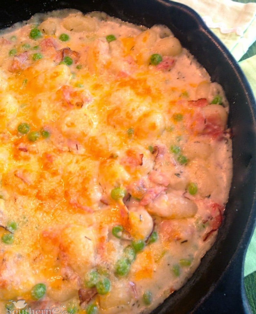 http://asouthern-soul.blogspot.com Potato Gnocchi with Ham & Peas