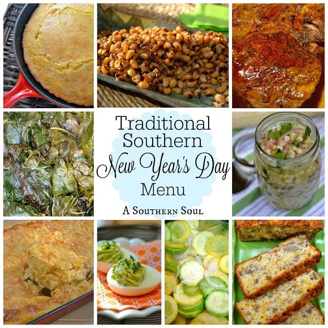 Step-by-step photos for Traditional Southern New Year's Day Menu featuring collard greens, black-eyed peas, cornbread, and more classic dish