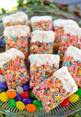 Pebbles Krispy Treats Length from Honey Nut Marshmallow Treats recipe