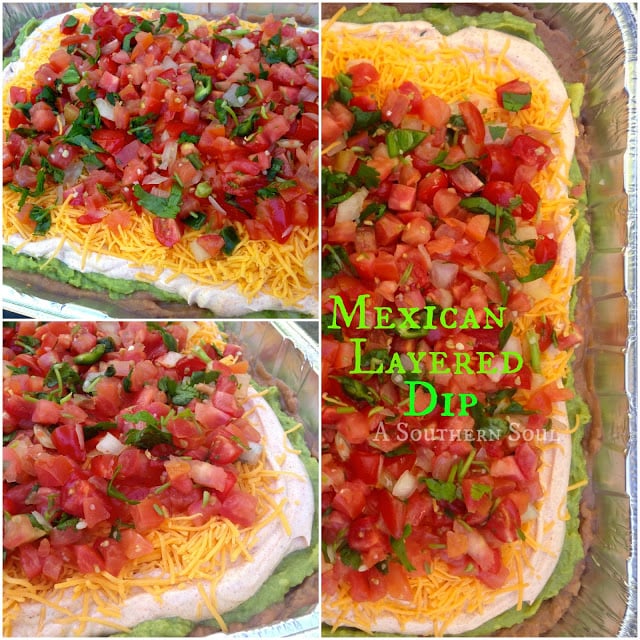 http://asouthern-soul.blogspot.com Layered Mexican Dip with Pico de Gallo