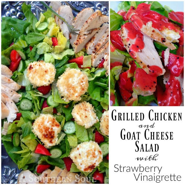Straw Goat Cheese Salad Fb2 from Grilled Chicken and Goat Cheese Salad with Strawberry Vinaigrette recipe