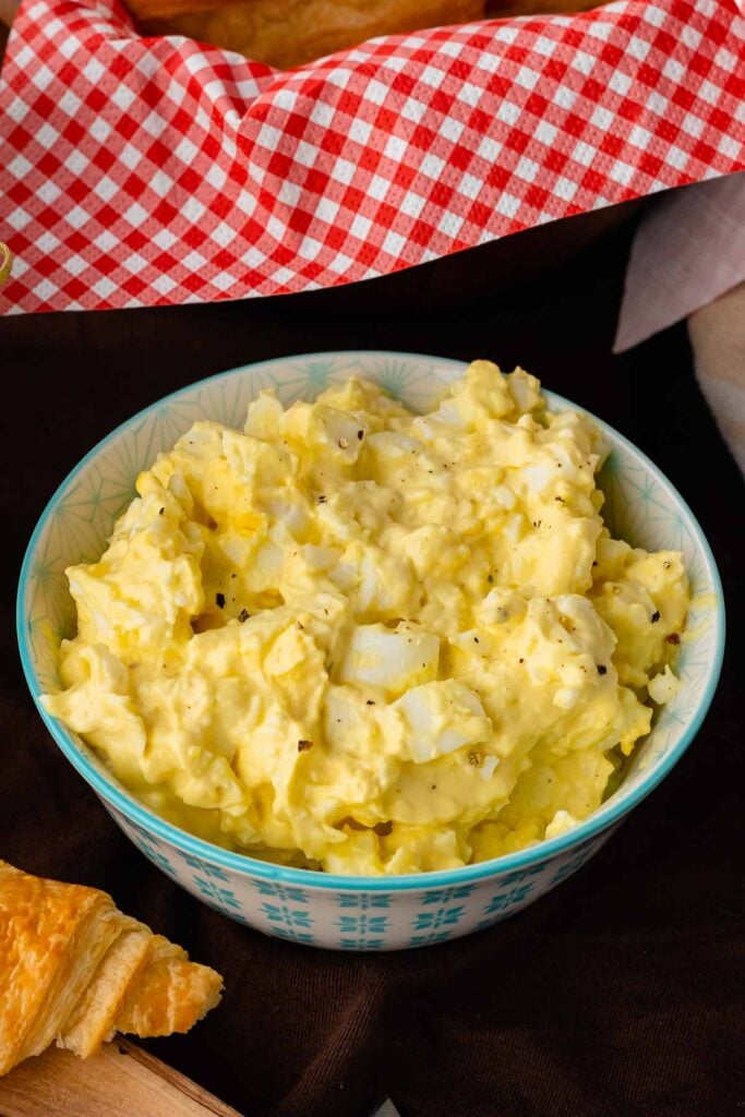 Mom's best egg salad in a bowl.