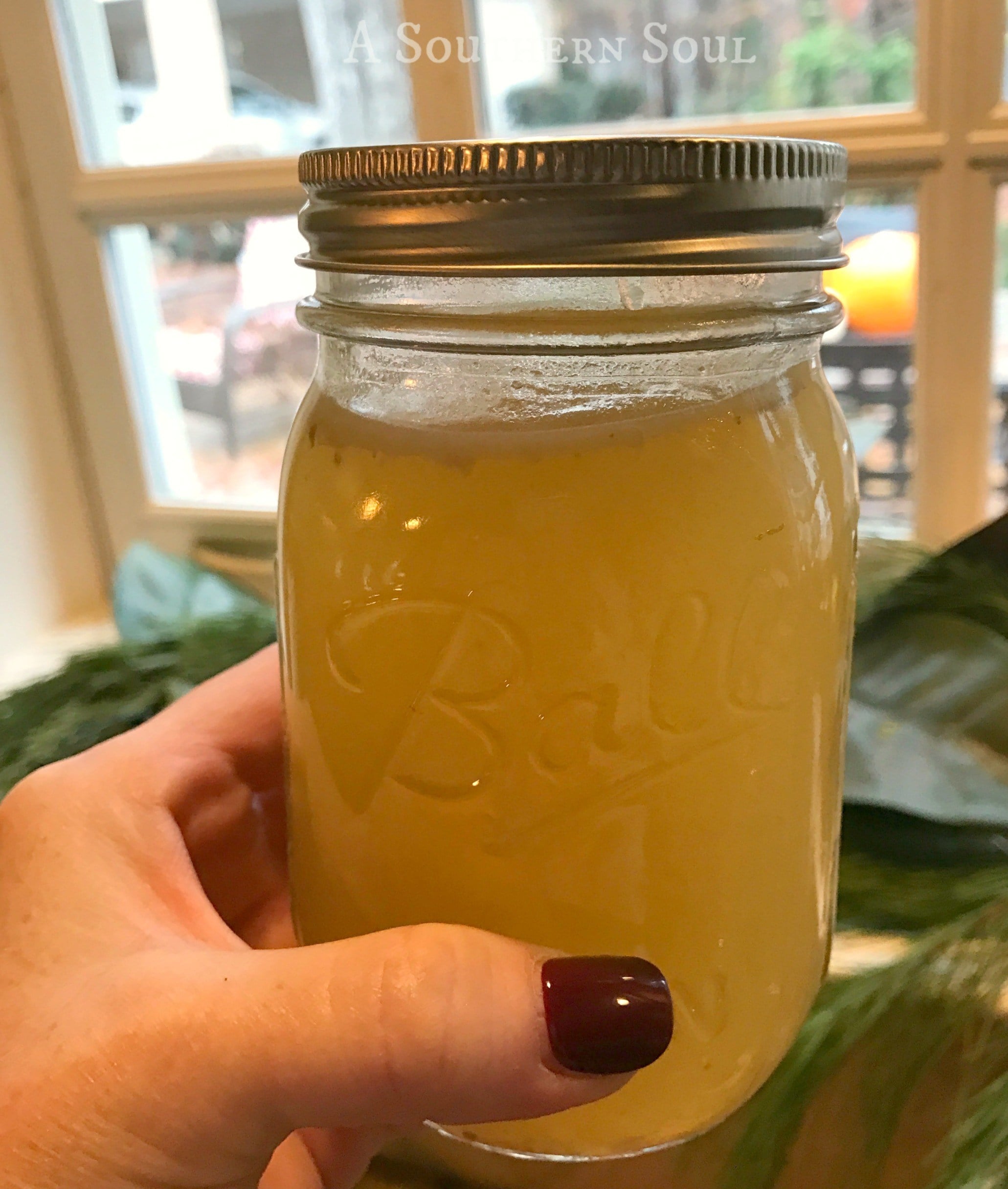crockpot chicken broth jar