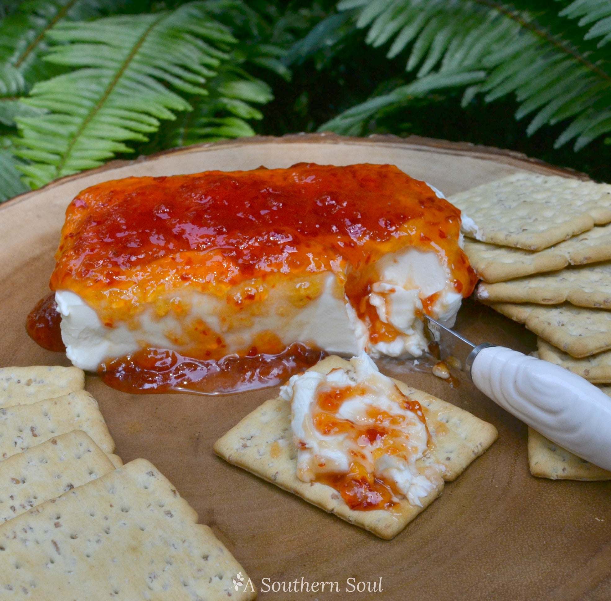red pepper jelly and cream cheese