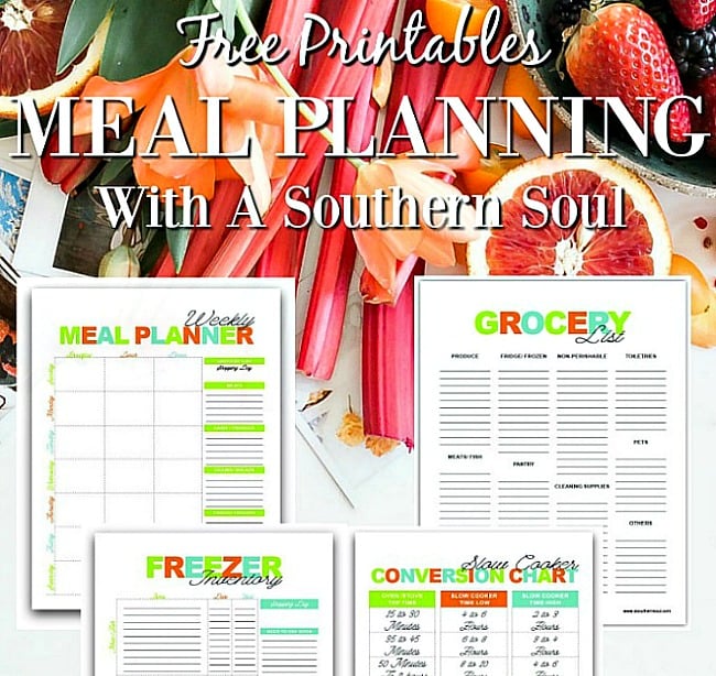 free printable for meal planning