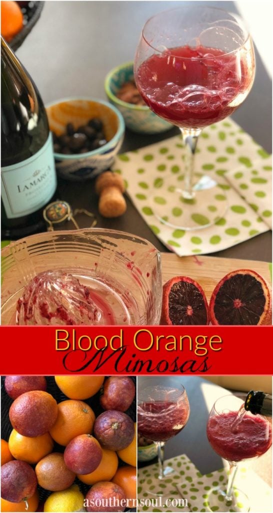 blood oranges mimosa cocktail