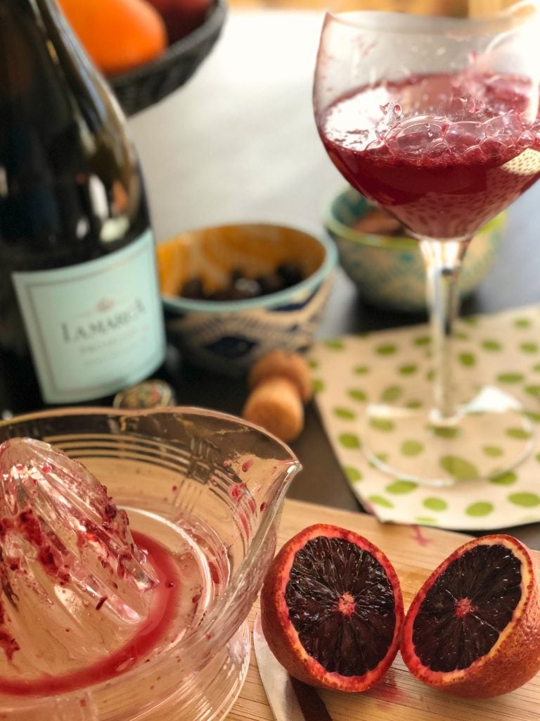 easy to make blood orange mimosas