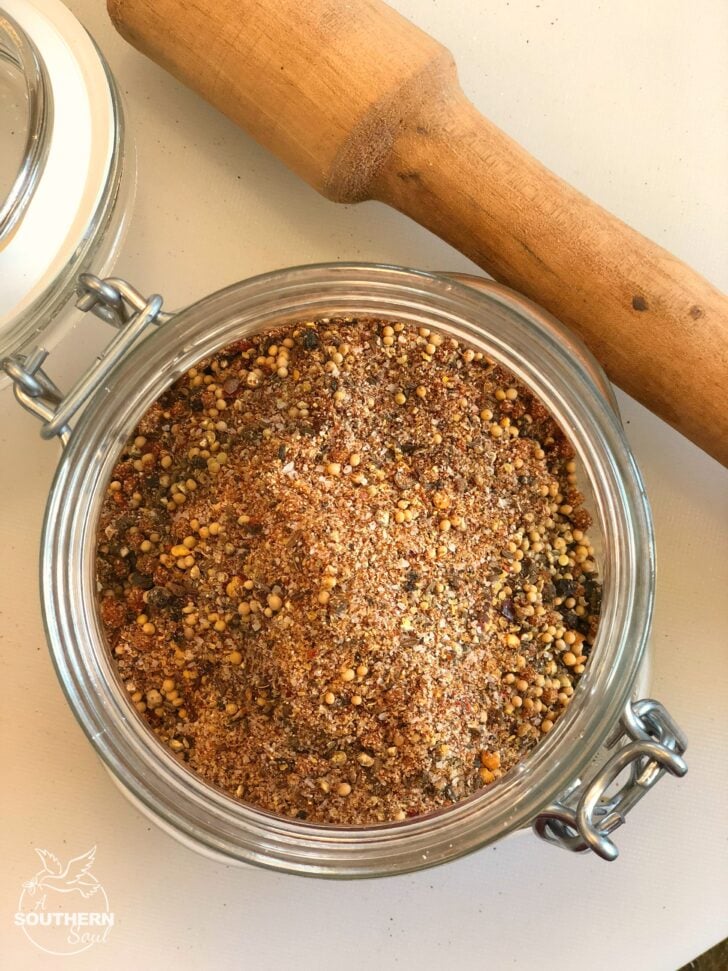 homemade montreal steak seasoning blend for meats, chicken and fish
