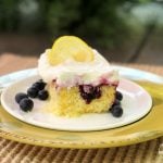 Blueberry Lemon Poke Cake from A Southern Soul