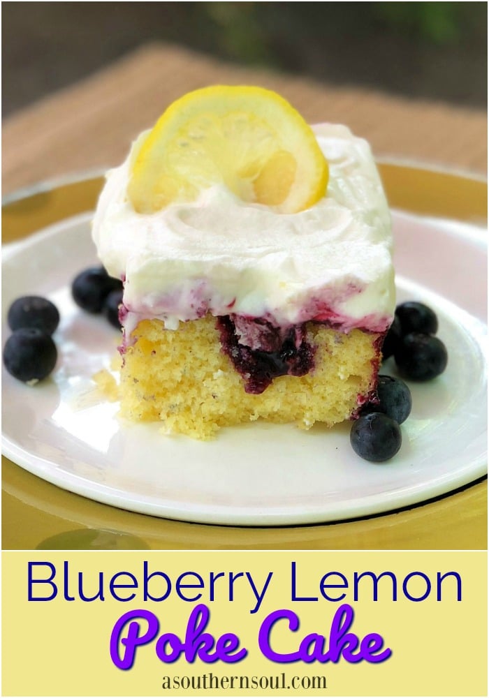 Blueberry Lemon Poke Cake