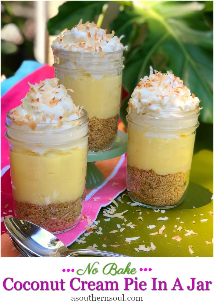 No Bake Coconut Cream Pie In A Jar