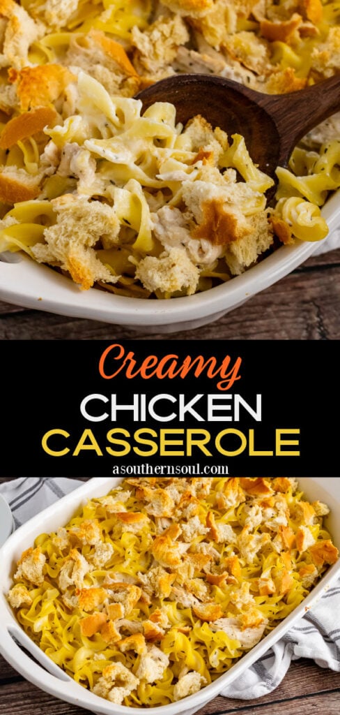 Pinterest pin for Creamy Chicken Casserole