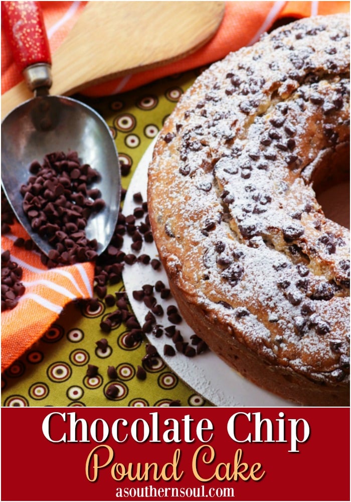 Chocolate chip pound is easy to make and full of flavor. It's dense and full of chocolate flavor and will be a hit with dessert lovers.