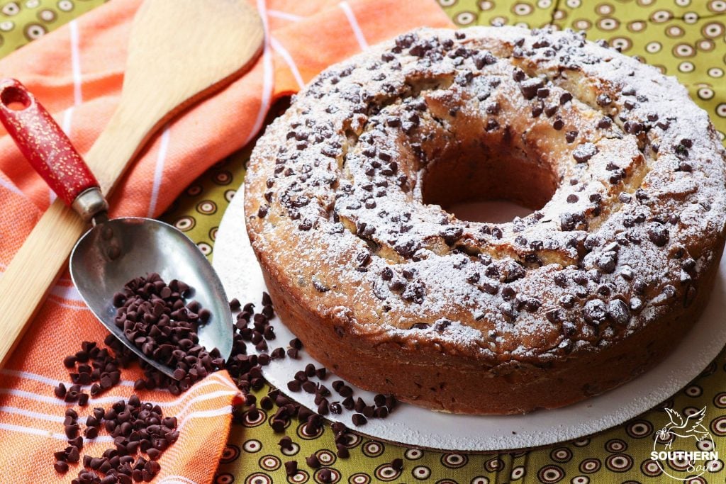 Chocolate chip pound is easy to make and full of flavor. It's dense and full of chocolate flavor and will be a hit with dessert lovers.