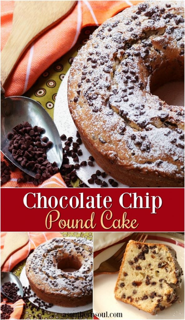 Chocolate chip pound is easy to make and full of flavor. It's dense and full of chocolate flavor and will be a hit with dessert lovers.