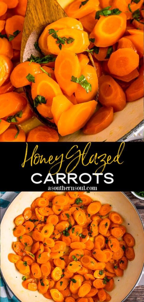 Pinterest pin for Honey Glazed Carrots