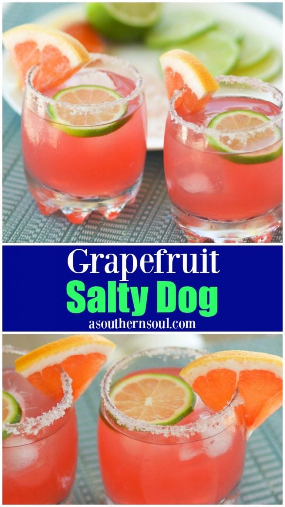 Salty Dog made with grapefruit juice, vodka is served in a glass with a salted rim is refreshing and fun to drink!