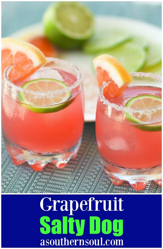 Salty Dog made with grapefruit juice, vodka is served in a glass with a salted rim is refreshing and fun to drink!