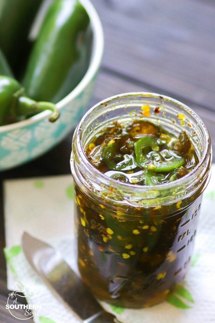 Freshed jalapenos cooked with sugar, spices and just the right amount of seasoning are turned into an irresistible dish that's perfect for burgers, dogs, salads, sandwiches and appetizers.