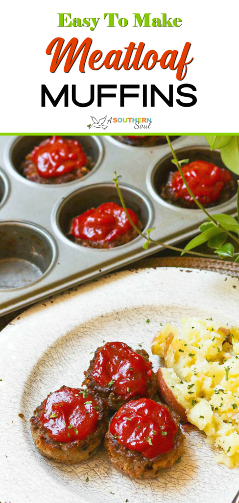Meatloaf Muffins made with ground beef, eggs, bread crumbs, Parmesan Cheese and seasoned to perfect are easy to make and perfect for a weeknight meal!