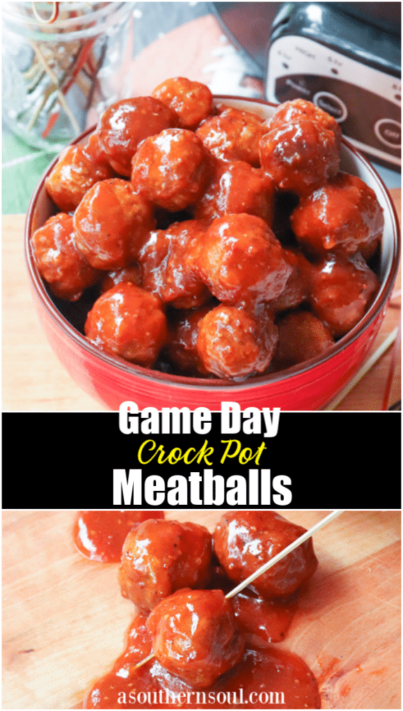 Beefy meatballs, cooked low and slow in the Crock Pot in a sauce made with BBQ sauce, apricot preserves and whole grain mustard are perfect for game day!