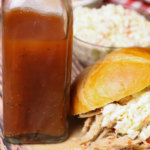 Carolina Vinegar BBQ Sauce is tangy, spicy and is a must when you're serving pulled pork! It's easy to make with just 6 ingredients.