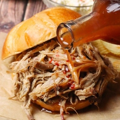 Carolina Vinegar BBQ Sauce is tangy, spicy and is a must when you're serving pulled pork! It's easy to make with just 6 ingredients.