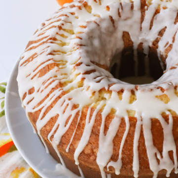 Orange Pound Cake made with fresh squeezed orange juice and zest is a delicious dessert to enjoy any time of year! This buttery, sweet cake is surprisingly easy to make and and will disappear quickly.