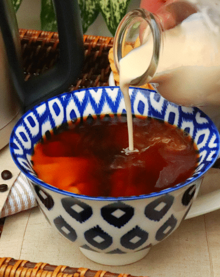 Creme Brulee Coffee Creamer made with 4 ingredients makes the best cup of coffee! Made with evaporated milk, brown sugar, half and half and vanilla.