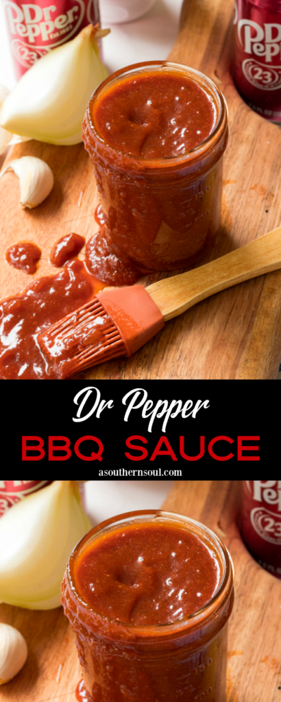 BBQ Sauce made with Dr Pepper soda, brown sugar, honey, ketchup, vinegar, chili powder garlic and tomato paste is so easy to make!