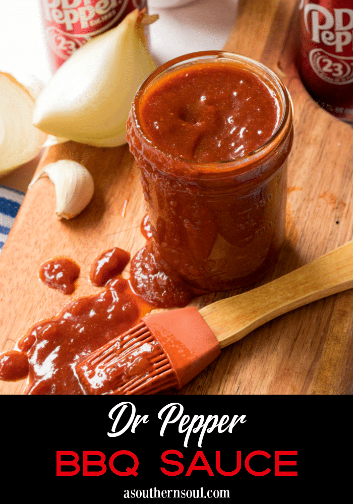 BBQ Sauce made with Dr Pepper soda, brown sugar, honey, ketchup, vinegar, chili powder garlic and tomato paste is so easy to make!