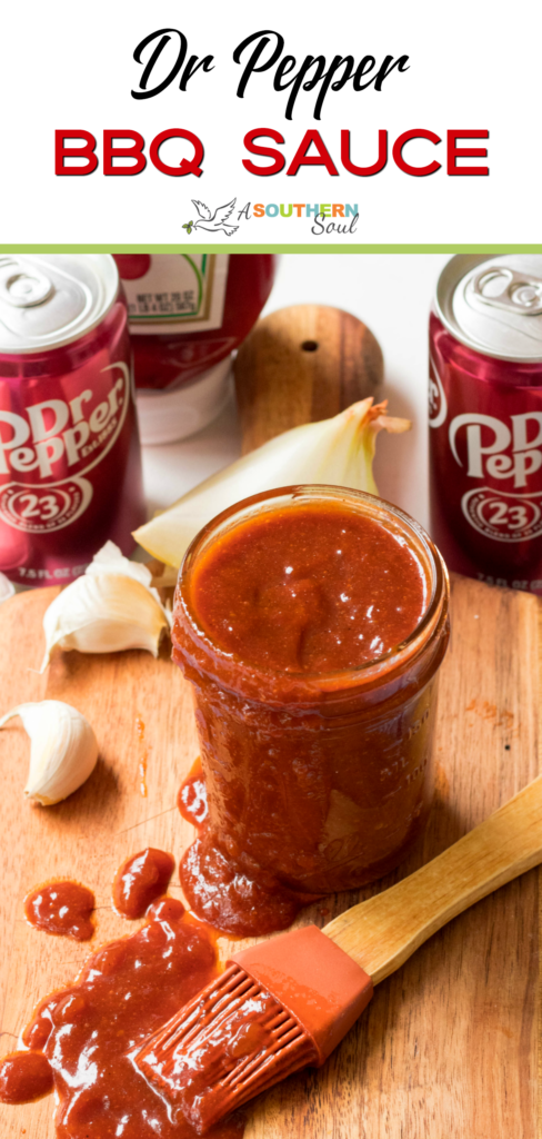 BBQ Sauce made with Dr Pepper soda, brown sugar, honey, ketchup, vinegar, chili powder garlic and tomato paste is so easy to make!