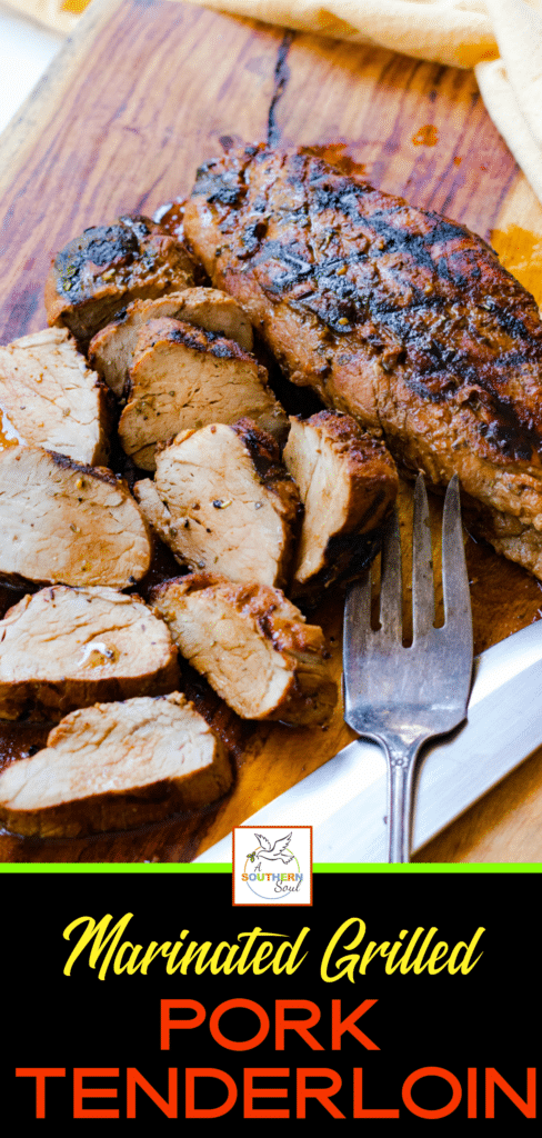Grilled Pork Tenderloin marinated in olive oil, balsamic vinegar, dried italian seasoning and garlic is tender and juicy. This easy to make recipe is great for a weeknight meal or when you're having guests.