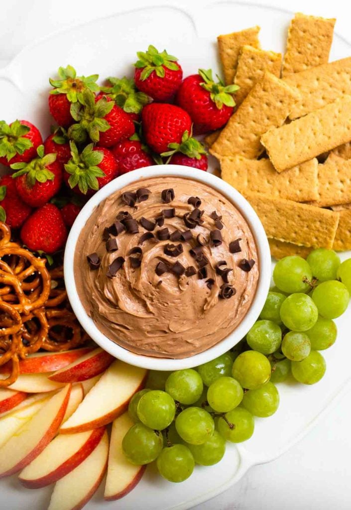 Chocolate Dip in bowl for fruit and cookies.