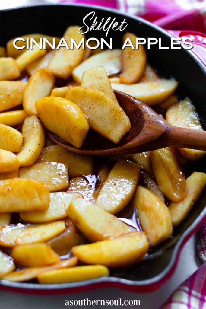 Skillet Cinnamon Apples are sweet and easy to make. They are the perfect side dish at the holidays.