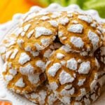 Pumpkin Crinkle Cookies made with simple ingredients are the best cookie for fall.