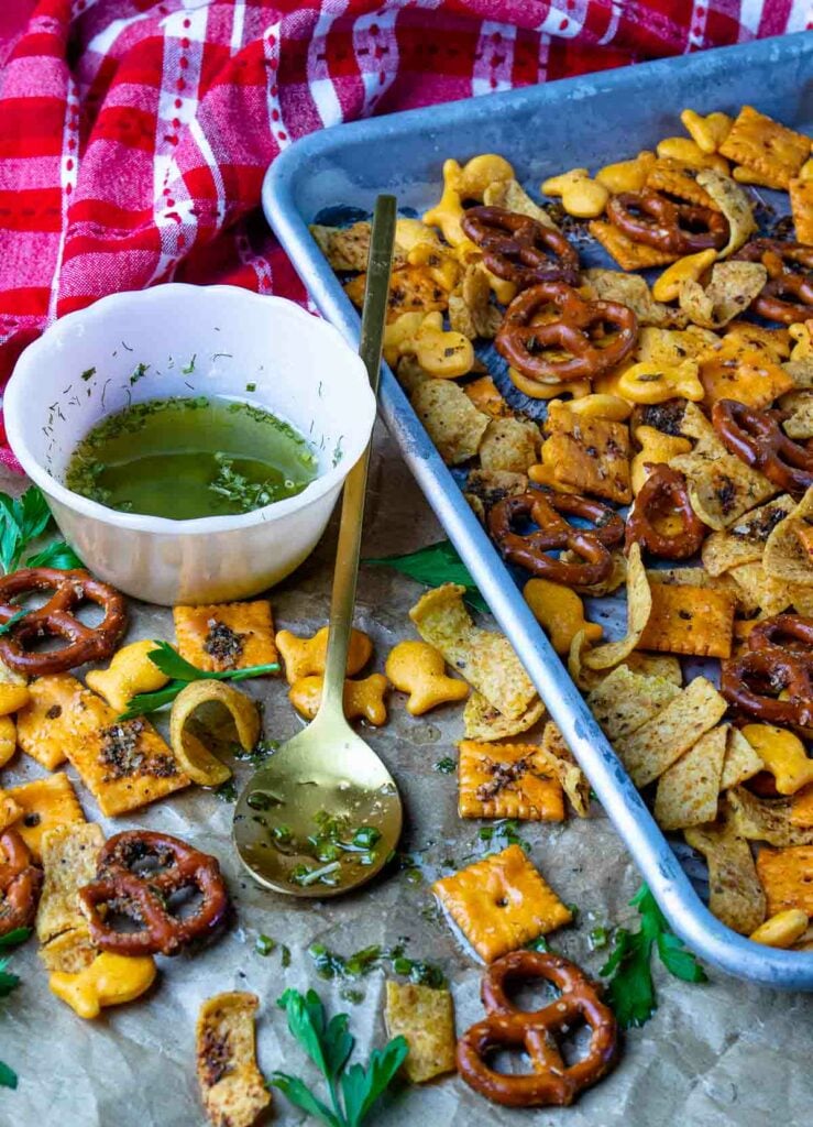 Img from Spicy Cheese Cracker Snack Mix recipe
