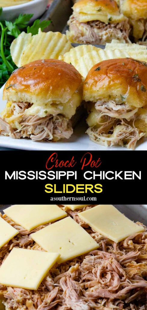 Crock Pot Mississippi Chicken 2 image Pin for Pinterest.