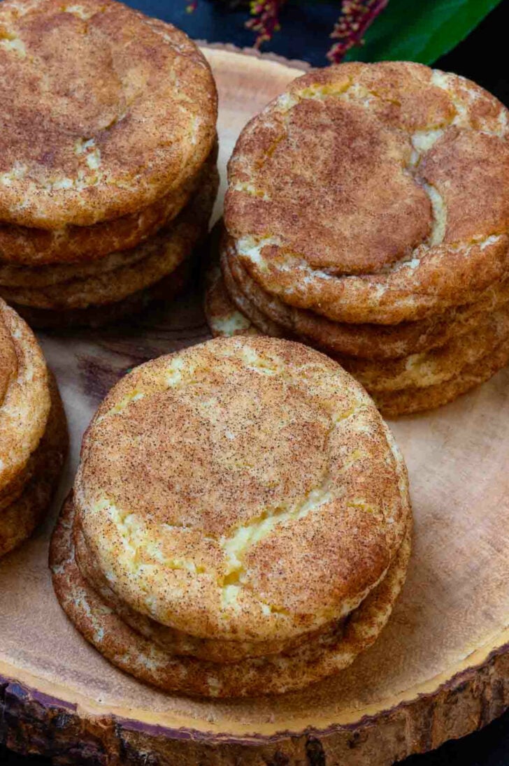 Stacks of The Best Snickerdoodle Cookies are easy to make and totally delicious.