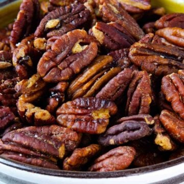 How to perfectly toast pecans for snacking in a bowl.