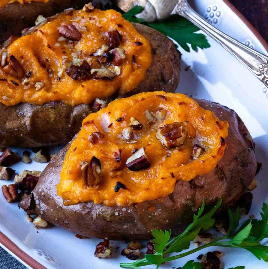 Twice Baked Sweet Potatoes Side Dishes Home Page from Thanksgiving Menu Ideas 2022 | Easy And Delicious recipe