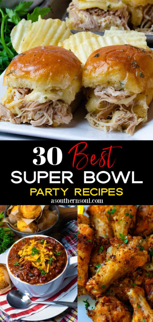 30 Super Bowl Party Recipes 3 images Pin for Pinterest.