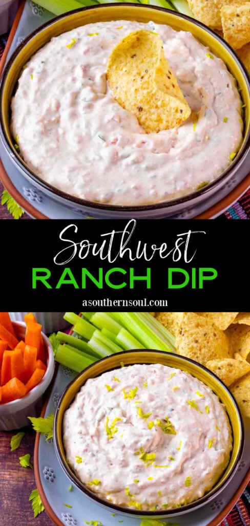 Southwest Ranch Dip images for Pinterest.
