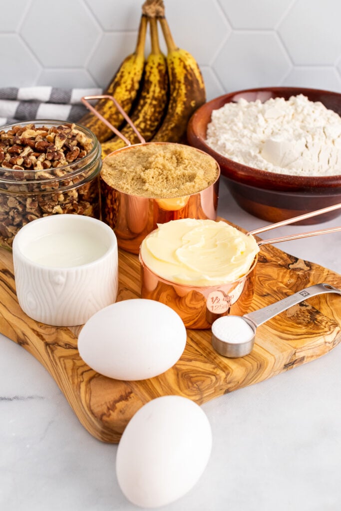 Ingredients for Easy Banana Nut Bread