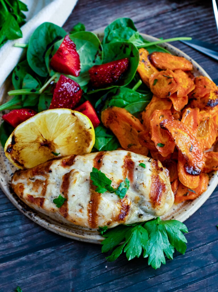 Grilled Lemon Chicken Plate Sides from Grilled Lemon Chicken recipe