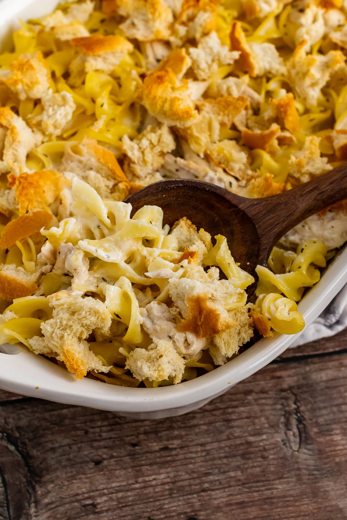 Creamy Chicken Casserole Spoon from Midweek Menu Meal Plan 10.22.25 recipe