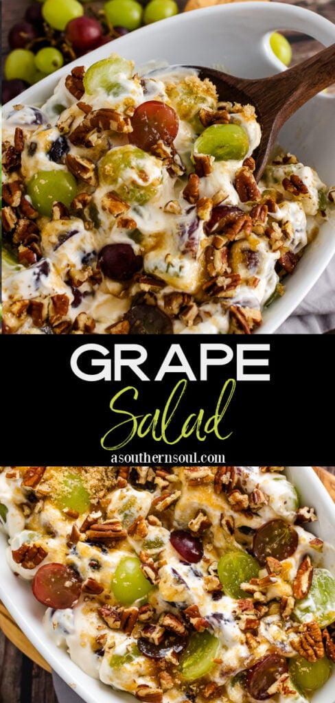 Pinterest pin image for Southern Grape Salad
