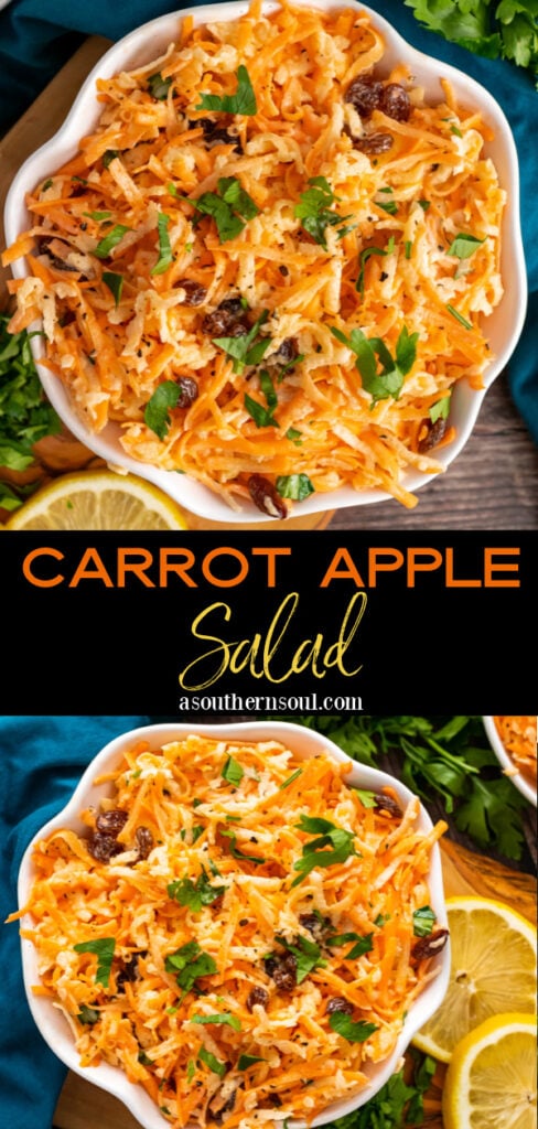 Pinterest pin for Carrot Apple Salad Recipe