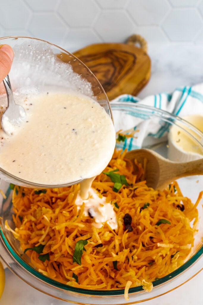 Creamy dressing for Carrot Apple Salad.